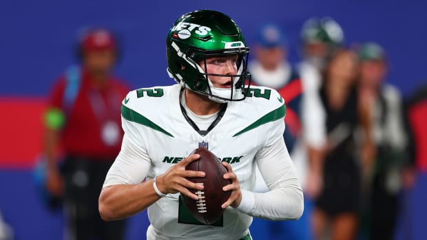 New York Jets QB Zach Wilson in Week 1 vs. the Buffalo Bills